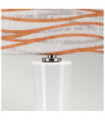 Milo Table Lamp Ceramic Base, Steel, Polished Nickel Fabric Shade