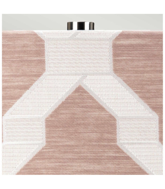 Milo Table Lamp Ceramic Base, Steel, Polished Nickel Fabric Shade