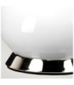 Milo Table Lamp Ceramic Base, Steel, Polished Nickel Fabric Shade