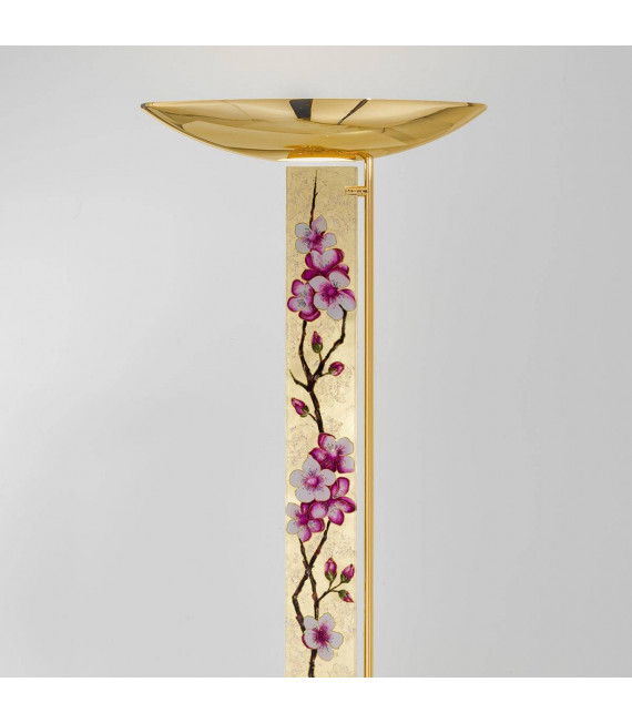 Lampadaire design DELPHI Or 24 Carats 2 ampoules