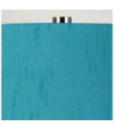 Isla Table Lamp Ceramic Base, Steel, Faux Silk Shade, Polished Nickel