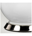 Isla Table Lamp Ceramic Base, Steel, Faux Silk Shade, Polished Nickel