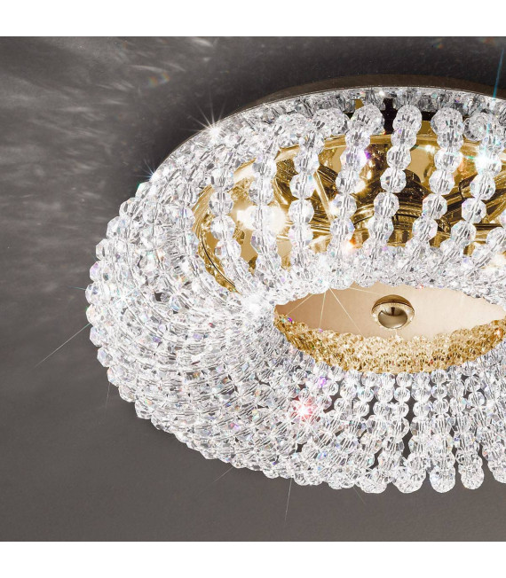 Plafonnier design CARLA Or 24 Carats 3 ampoules
