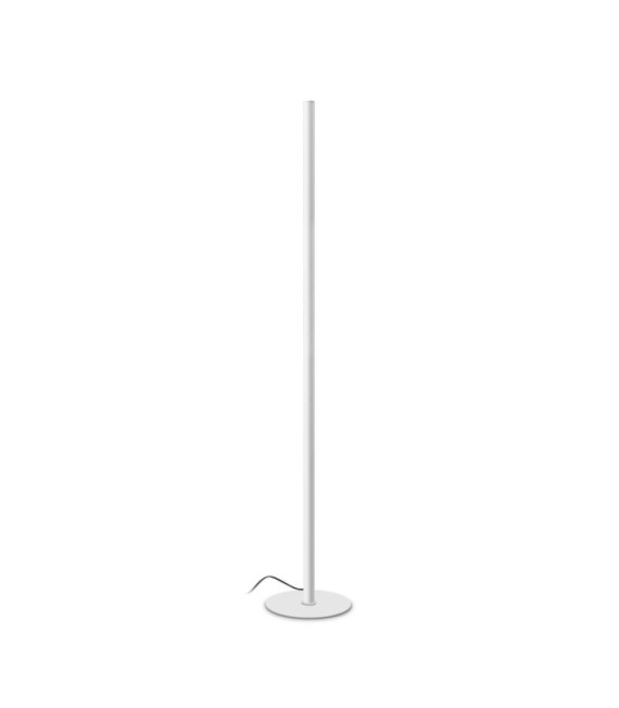 Lampada da terra a LED effetto metallo bianco