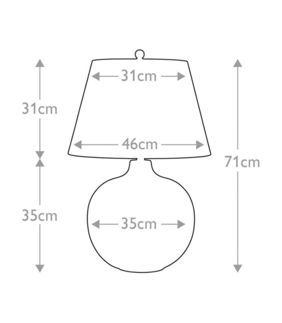 Lámpara de mesa otomana de porcelana metalizada en bronce