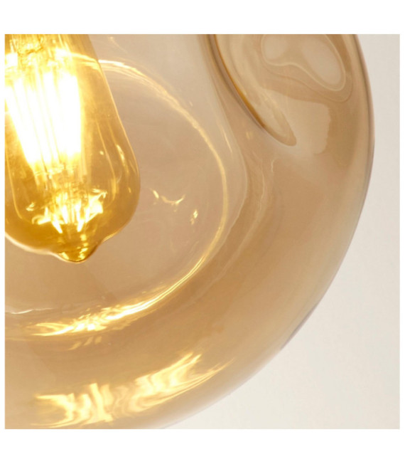 Punch pendant light Mild steel, Black glass