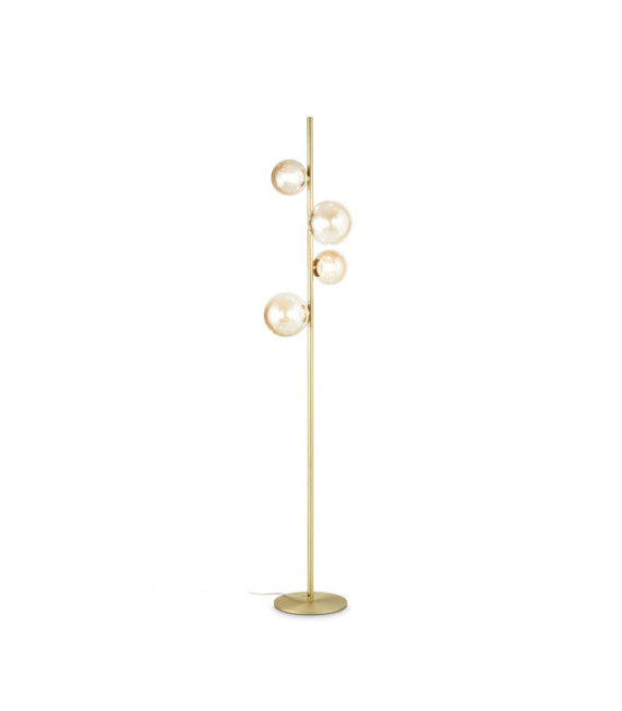 Beaded Metal Brass Floor Lamp