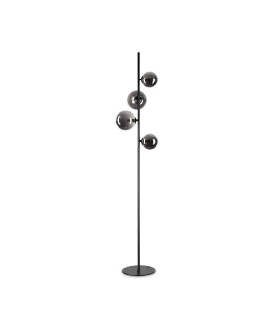 PERLAGE Stehleuchte Glas, schwarzes Metall
