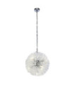 Sunburst pendant light Mild steel, Clear glass, chrome