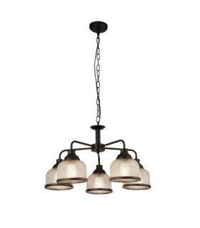 Highworth pendant light Mild steel, Clear glass, black