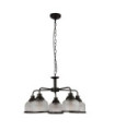 Suspension Highworth Acier doux,verre Clair, noir