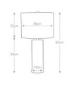 Ripple Porcelain Table Lamp Black