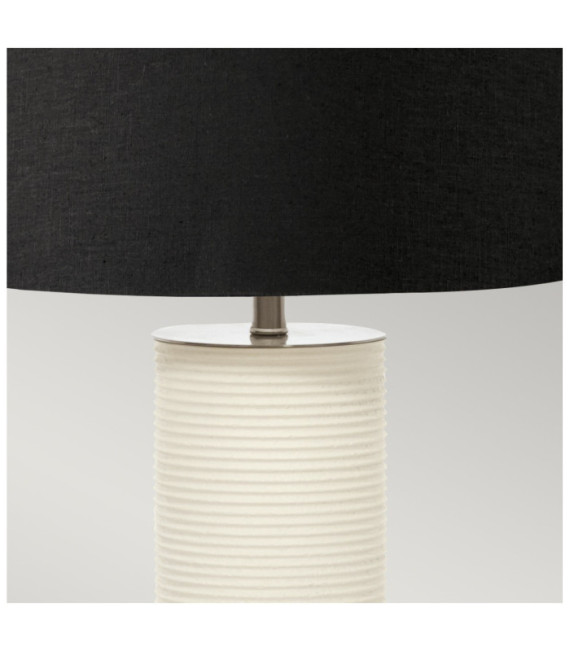 Lampada da tavolo in porcellana Ripple bianca