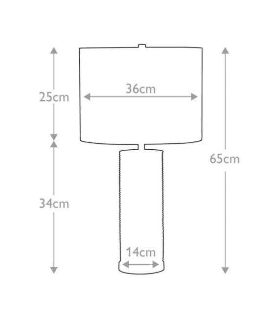 Ripple Porzellan Tischlampe Weiß