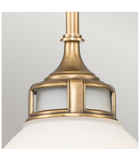 Hinkley Pendant Lamp Glass, Steel Brass Heritage