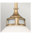 Hinkley Pendant Lamp Glass, Steel Brass Heritage