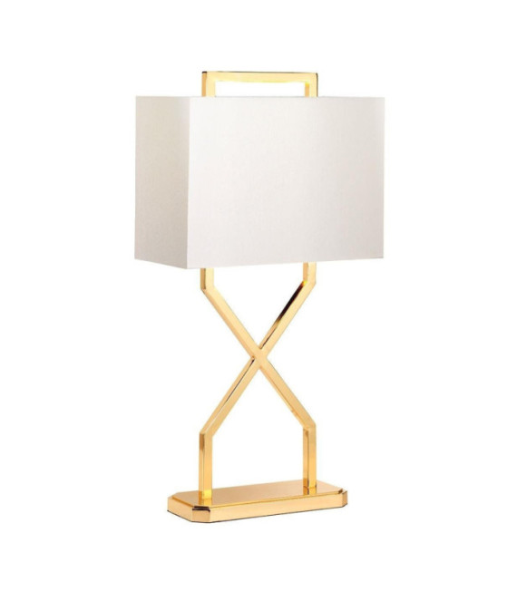 Lámpara de Mesa Cross Acero Oro Pulido