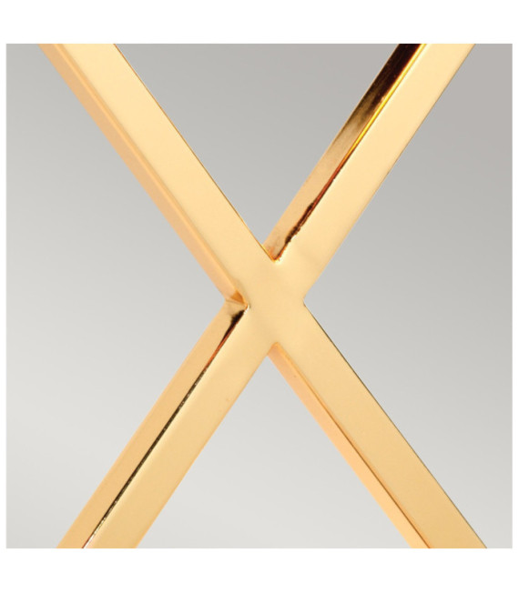 Cross Table Lamp Steel Polished Gold