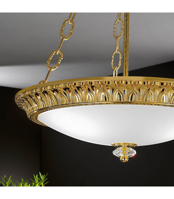Klassische Pendelleuchte MILADY Gold French 3 Glühbirnen