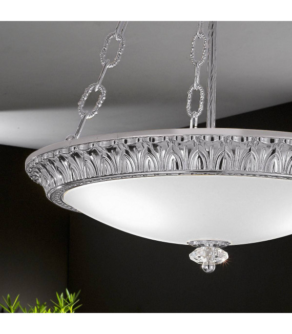 Suspension classique MILADY chrome 3 ampoules