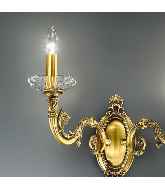 CONTARINI klassische Wandleuchte Gold Französisch 2 Glühbirnen