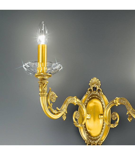 Applique classica CONTARINI 24 carati oro 2 lampadine