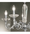 Chandelier classique CONTARINI chrome 5 ampoules