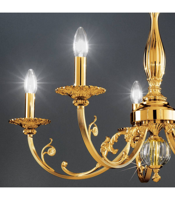 Klassischer Kerzenhalter PISANI French Gold 5 Glühbirnen
