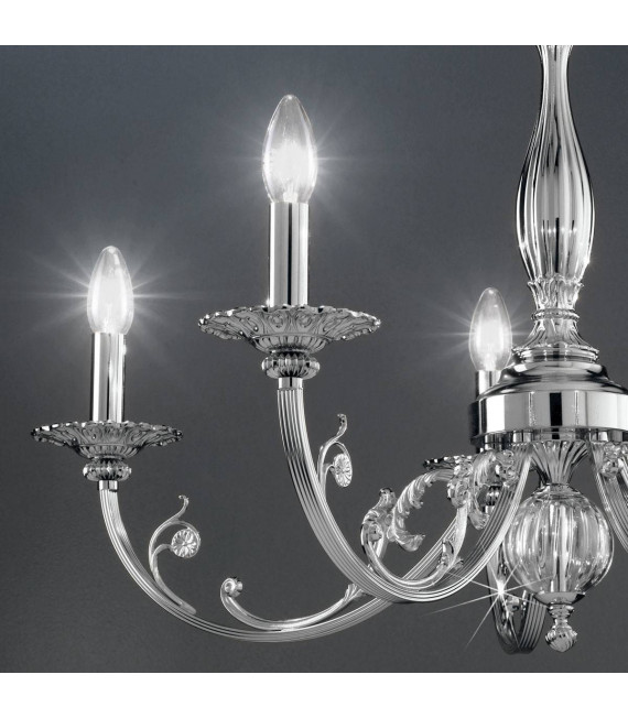 Candelabro clásico PISANI cromo 5 bombillas