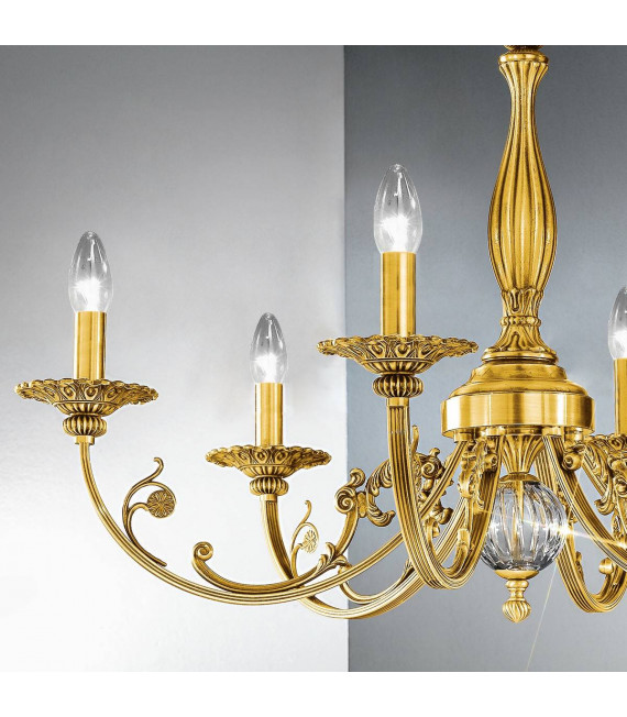 Klassischer Kerzenhalter PISANI Gold French 6 Glühbirnen