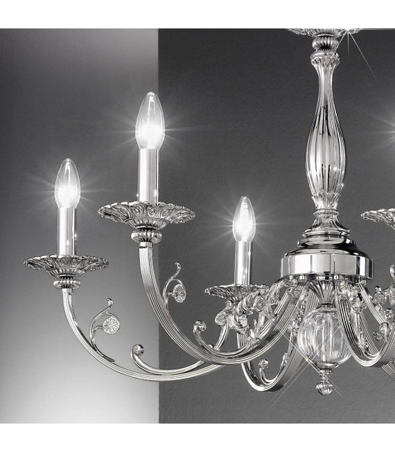 Candeliere classico PISANI cromato 6 lampadine