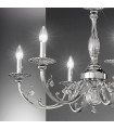Chandelier classique PISANI chrome 6 ampoules