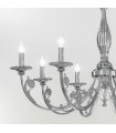 Chandelier classique PISANI chrome 8 ampoules