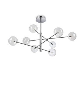 Lámpara de techo EQUINOXE cristal, metal cromado