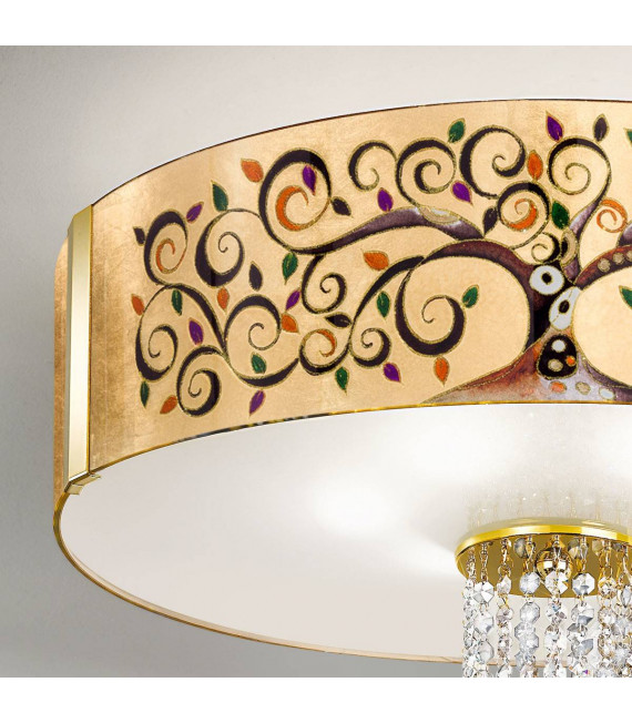 Plafoniera design EMOZIONE 24 carati oro 6 lampadine