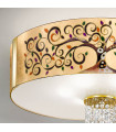 Plafonnier design EMOZIONE Or 24 Carats 6 ampoules
