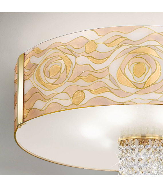 Plafoniera design EMOZIONE 24 carati oro 6 lampadine
