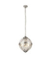 Coronet pendant light Mild steel, Chrome glass