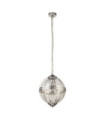 Coronet pendant light Mild steel, Chrome glass
