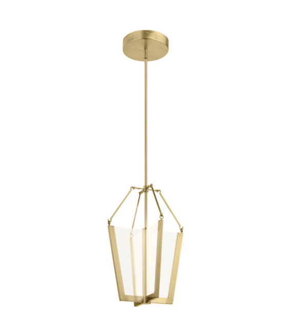 Kichler LED-Pendelleuchte Eisen, transparenter Lichtleiter, Acryl, Aluminium Champagnergold