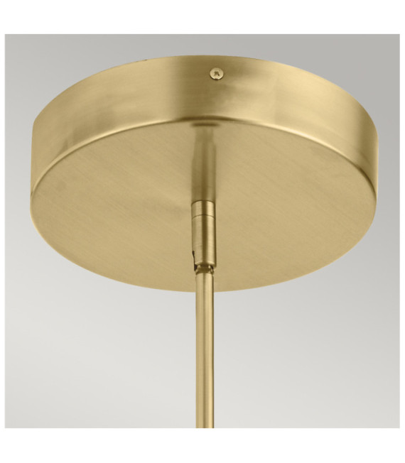 Lámpara colgante LED Kichler Hierro, guía de luz transparente, acrílico, aluminio Oro champán