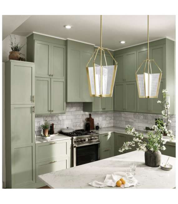 Kichler LED pendant light Iron, transparent light guide, acrylic, aluminum Champagne gold
