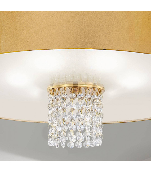 Plafoniera design EMOZIONE 24 carati oro 6 lampadine