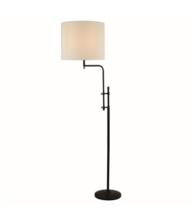 Lampadaire Munich Acier doux Noir mat, teinte naturelle