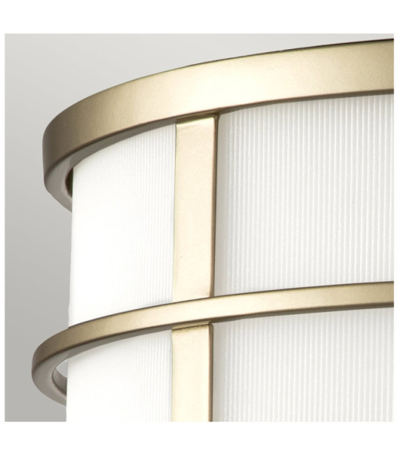 Plafonnier Fusion Verre Opale,Acier Laiton naturel peint