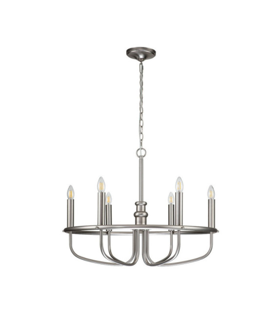 Suspension Capitol Acier Nickel brossé