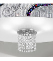Plafonnier design EMOZIONE chrome 6 ampoules