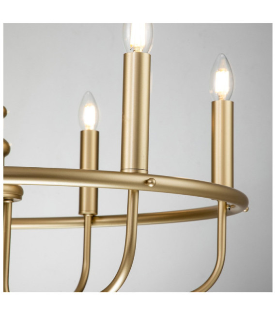 Suspension Capitol Acier Laiton naturel peint