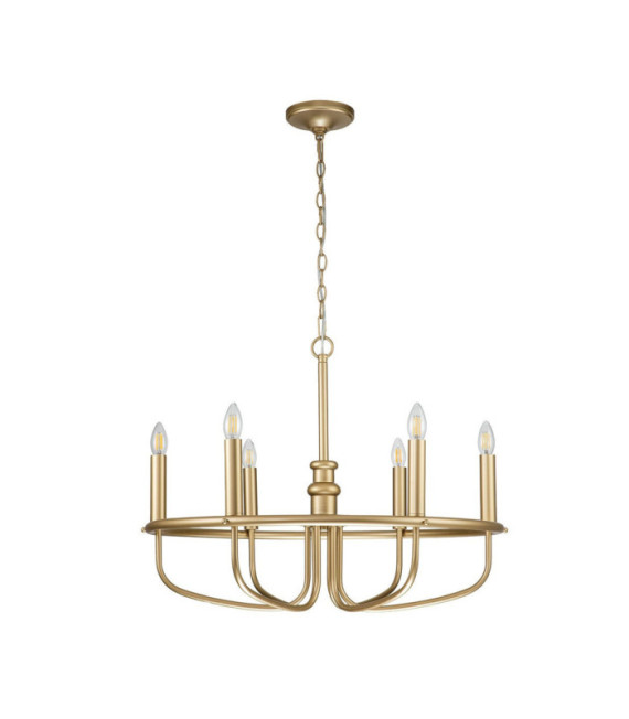 Suspension Capitol Acier Laiton naturel peint