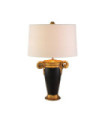 Gallier table lamp Fabric, resin, steel Black, Gold